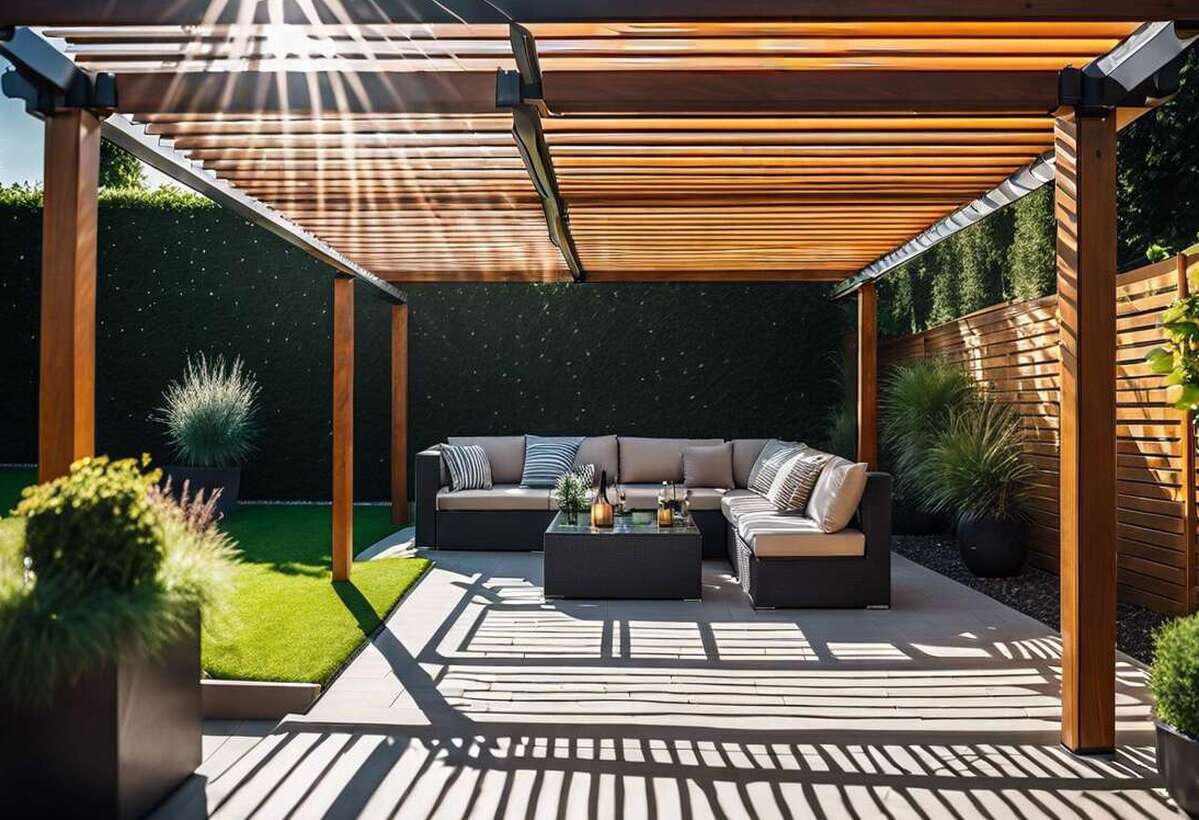 Protection solaire : évaluer l'efficacité des lames orientables des pergolas bioclimatiques