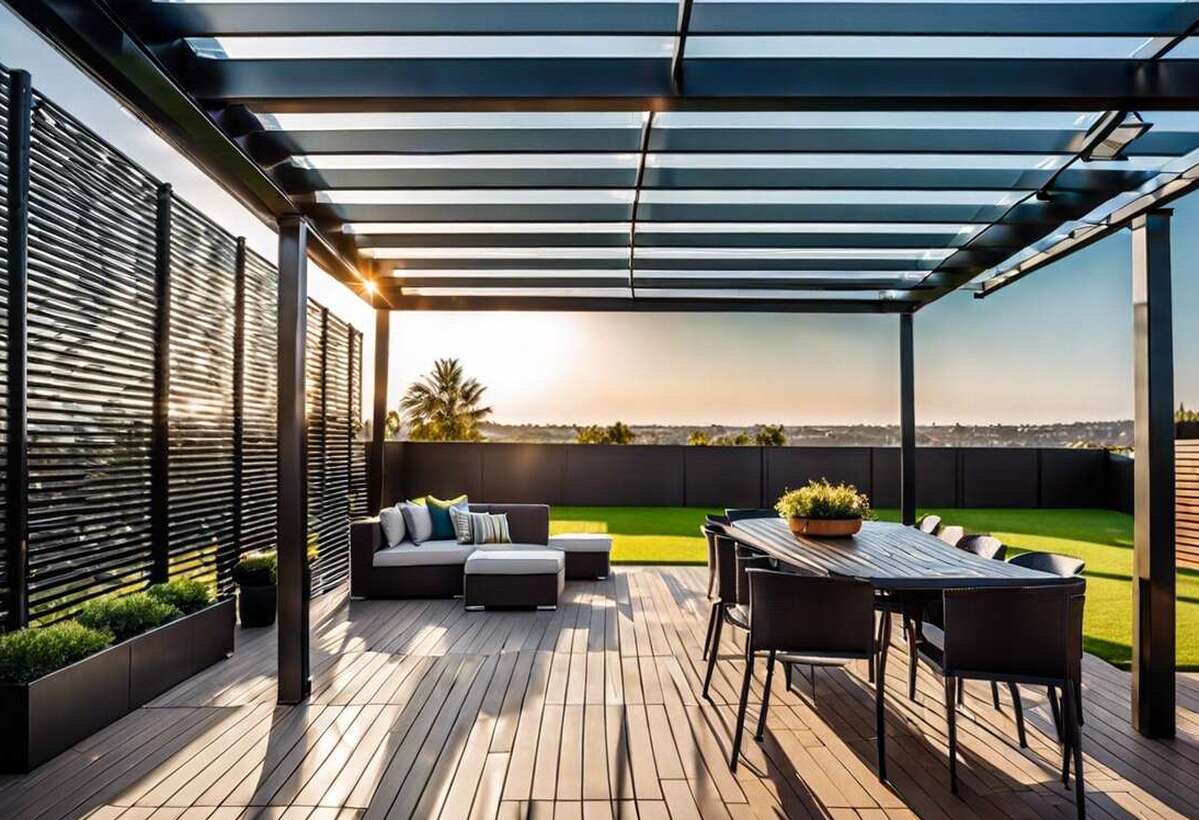Espaces modulables grâce à des parois coulissantes pour votre pergola alu