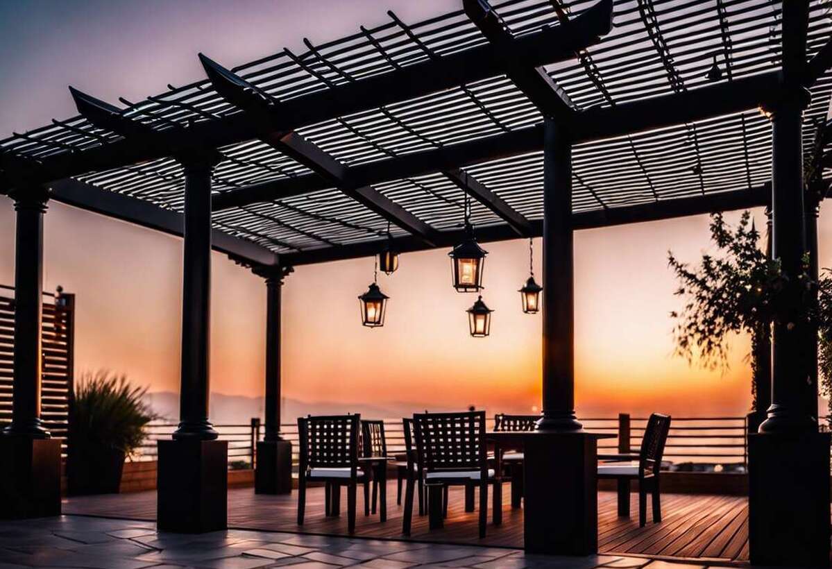 Meilleures pratiques d'éclairage pour créer une ambiance sous votre pergola adossée