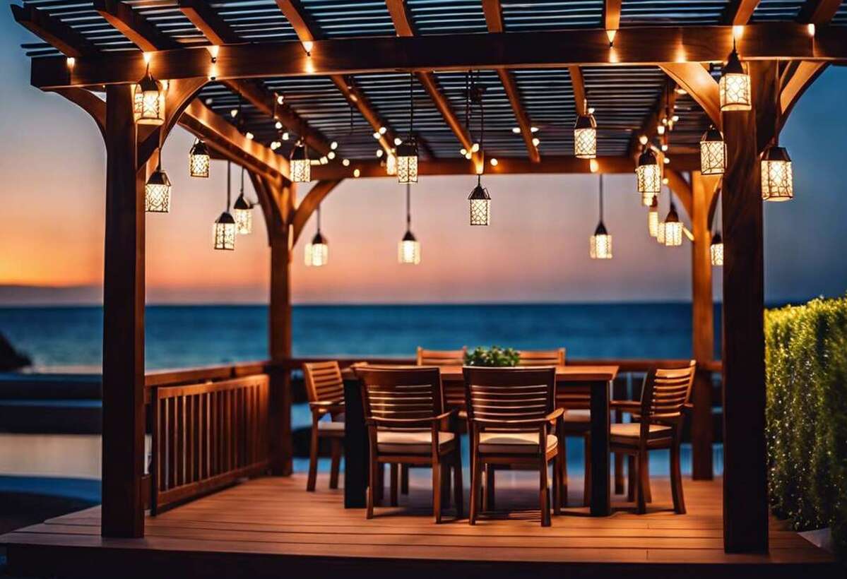 Ambiance nocturne : éclairage et décoration pour sublimer sa pergola en bois