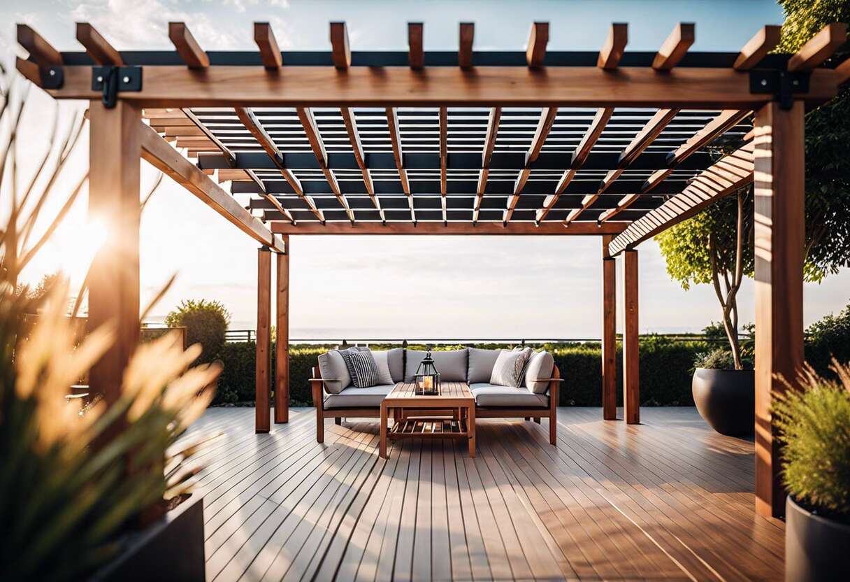 Le charme des pergolas en bois au design moderne