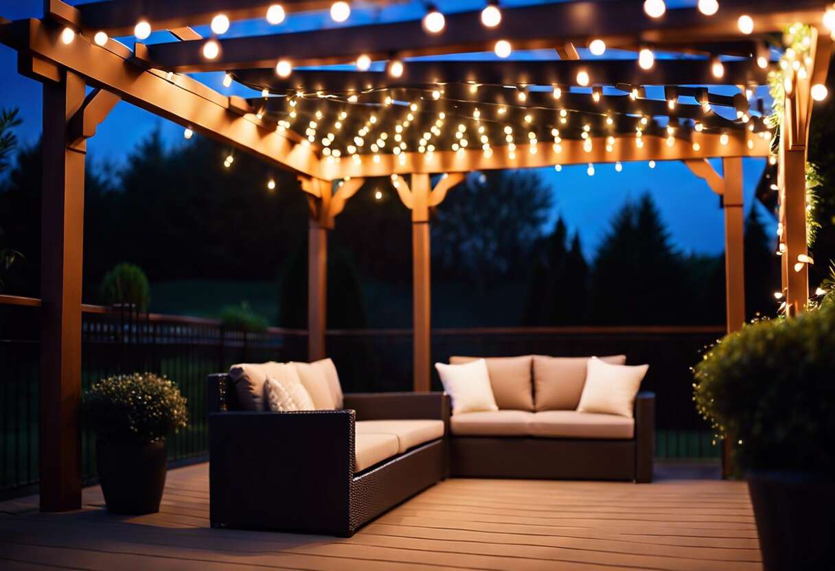Créer une ambiance chaleureuse avec les lumières led pour pergolas