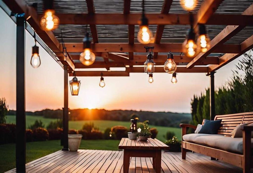 Solutions écologiques d'éclairage de véranda et pergola