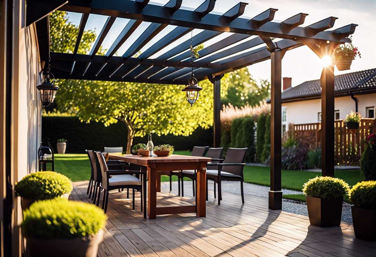 Comprendre les dimensions standard d'une pergola adossée