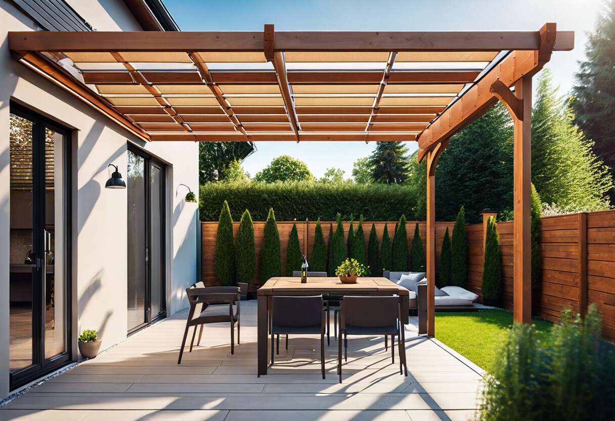 Pergola adossée bioclimatique : fonctionnement et bénéfices