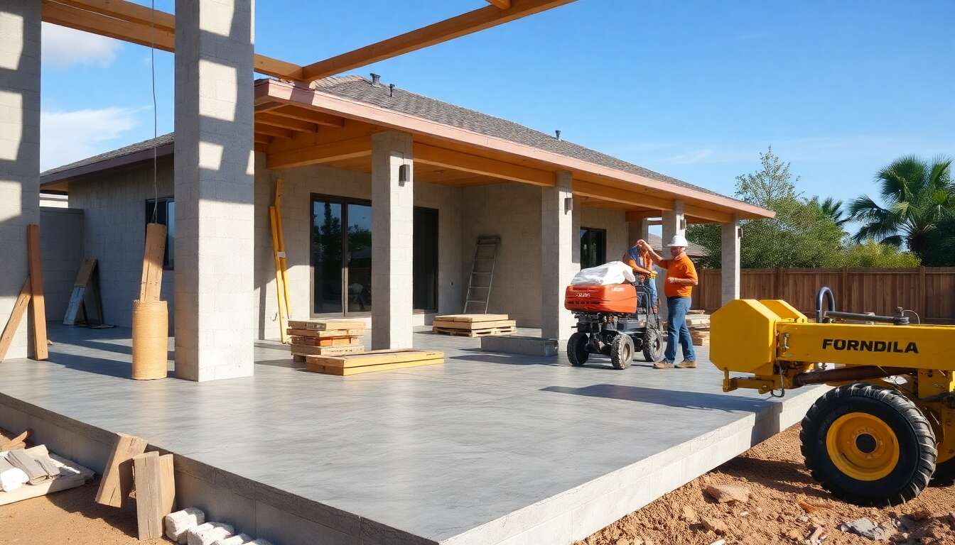 La construction de la dalle béton : matériaux et méthode La construction de la dalle béton : matériaux et méthode