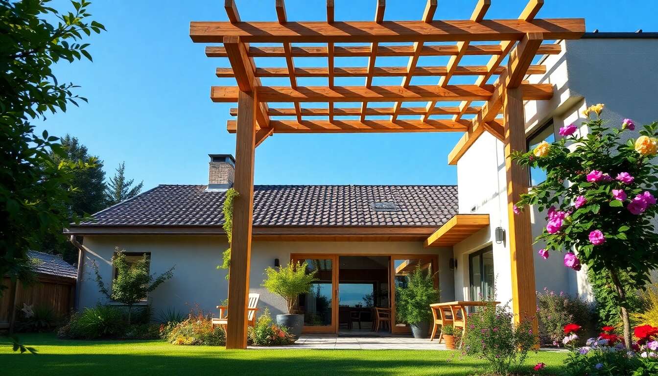 Augmenter la valeur de sa maison avec une pergola adossée élégante
