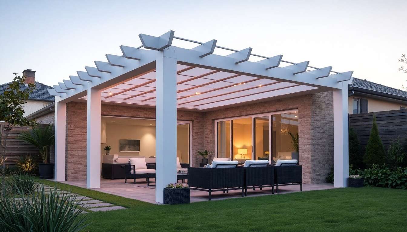 Design moderne : tendances actuelles des pergolas adossées