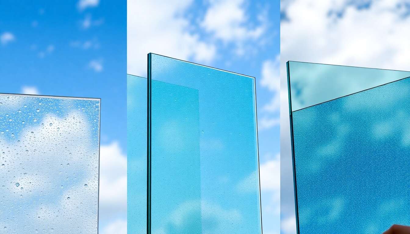 Différents types de verres adaptés aux intempéries