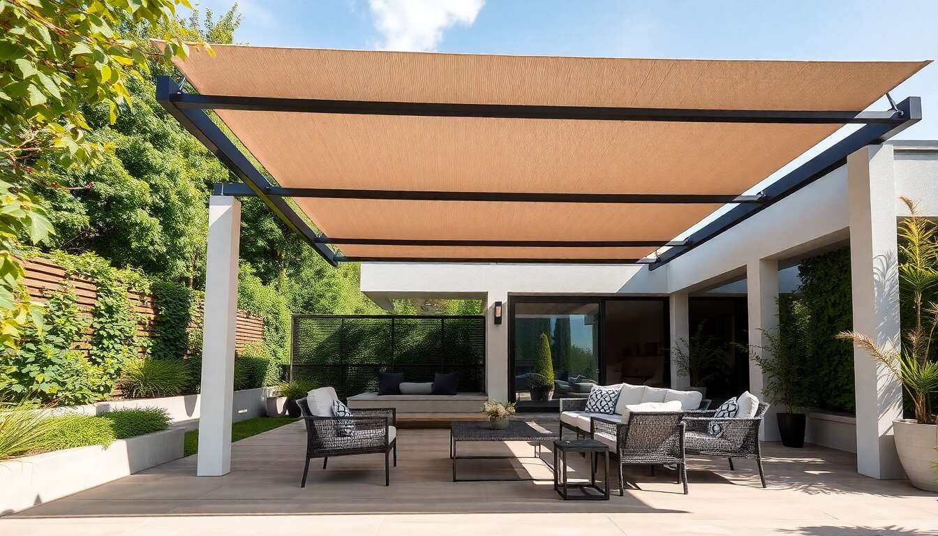 Design moderne : tendances actuelles des toiles de pergolas rétractables