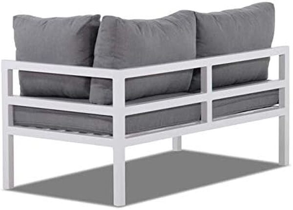 Au jardin de Chloé | Salon de Jardin en Aluminium, Wendy • 2 banquettes, Un Angle, Une Table •