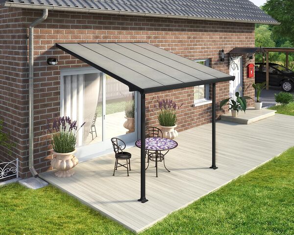Canopia by Palram Pergola Feria 9.2 m² en Aluminium Et Polycarbonate, Moderne & Élégante, pour Couvrir Une Terrasse Toute L’année (Gris)