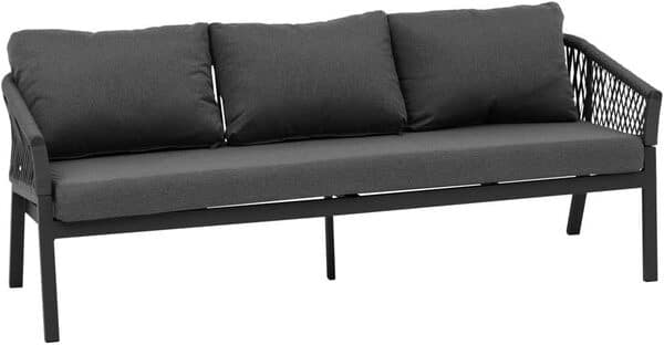 Hespéride - Salon de Jardin oriengo Anthracite et Graphite 5 Places en Aluminium traité époxy