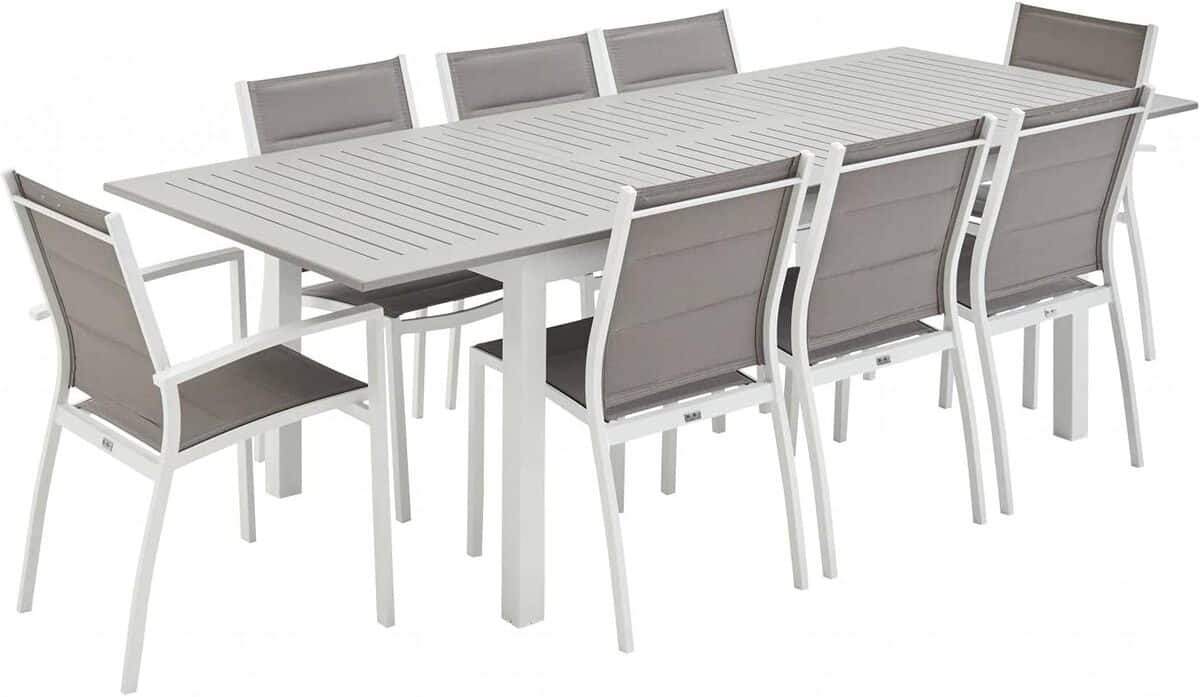 Test du salon de jardin Alice's Garden Chicago : table extensible et confort assuré