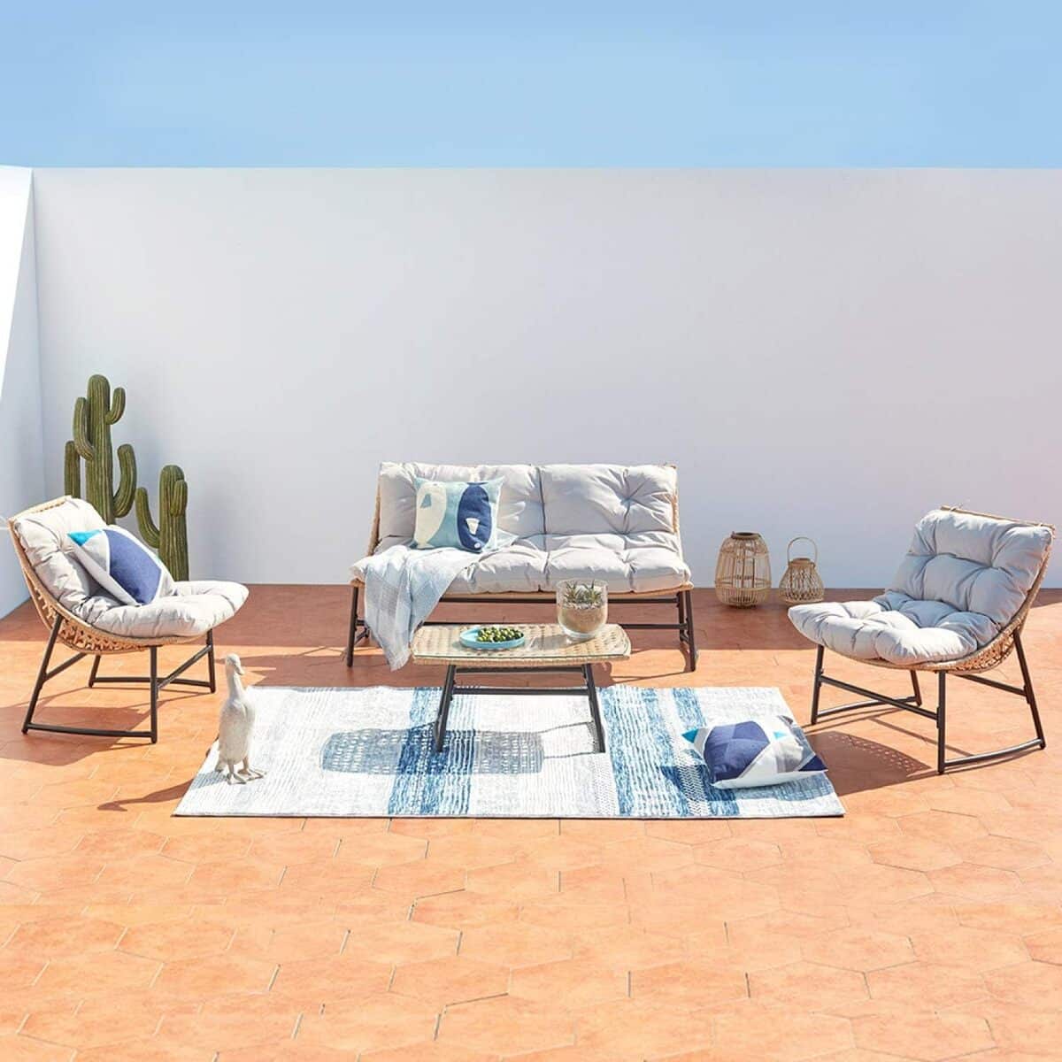 Test du salon de jardin Guahana de Concept Usine : style et confort en résine rotin