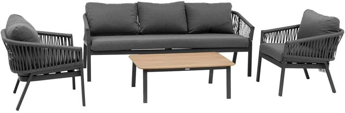 Test du salon de jardin Hespéride oriengo anthracite 5 places en aluminium