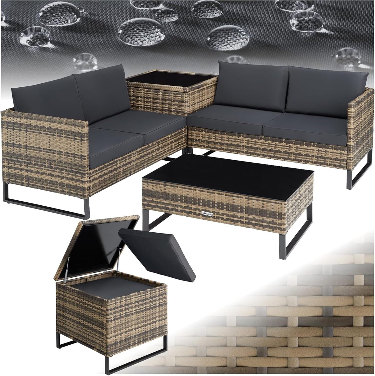 Test du salon de jardin modulable tectake pour extérieur