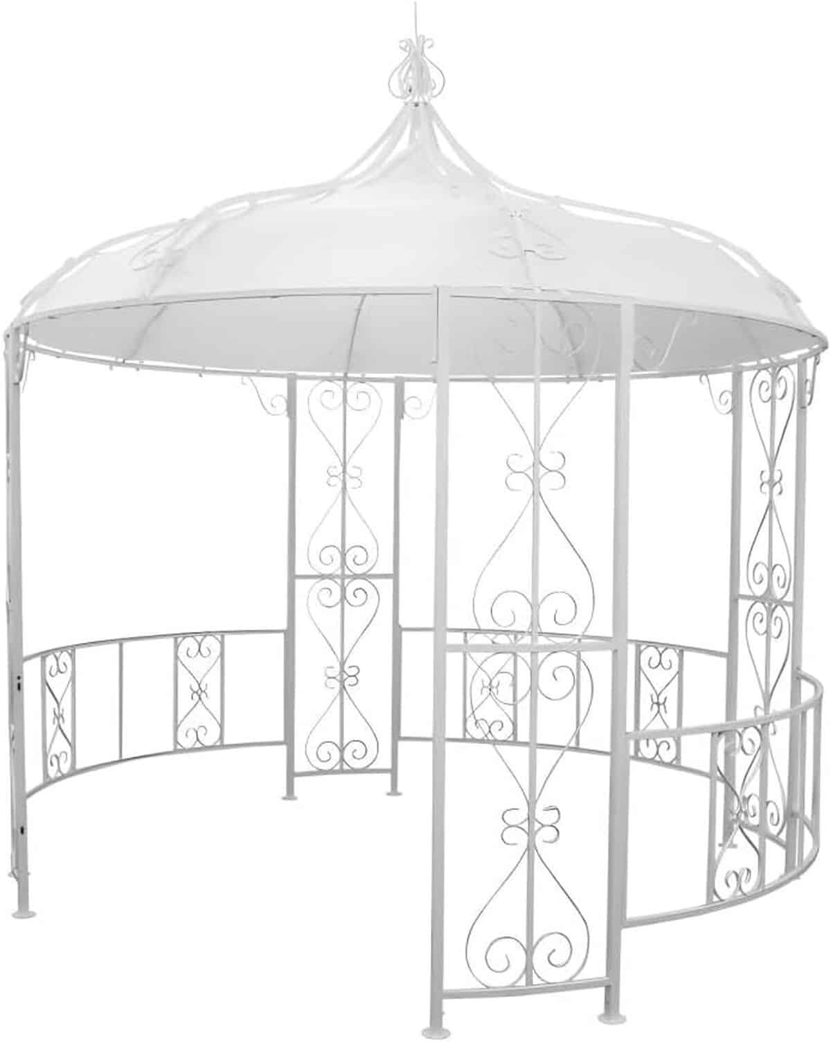 Test : kiosque de jardin Tilcara métal blanc