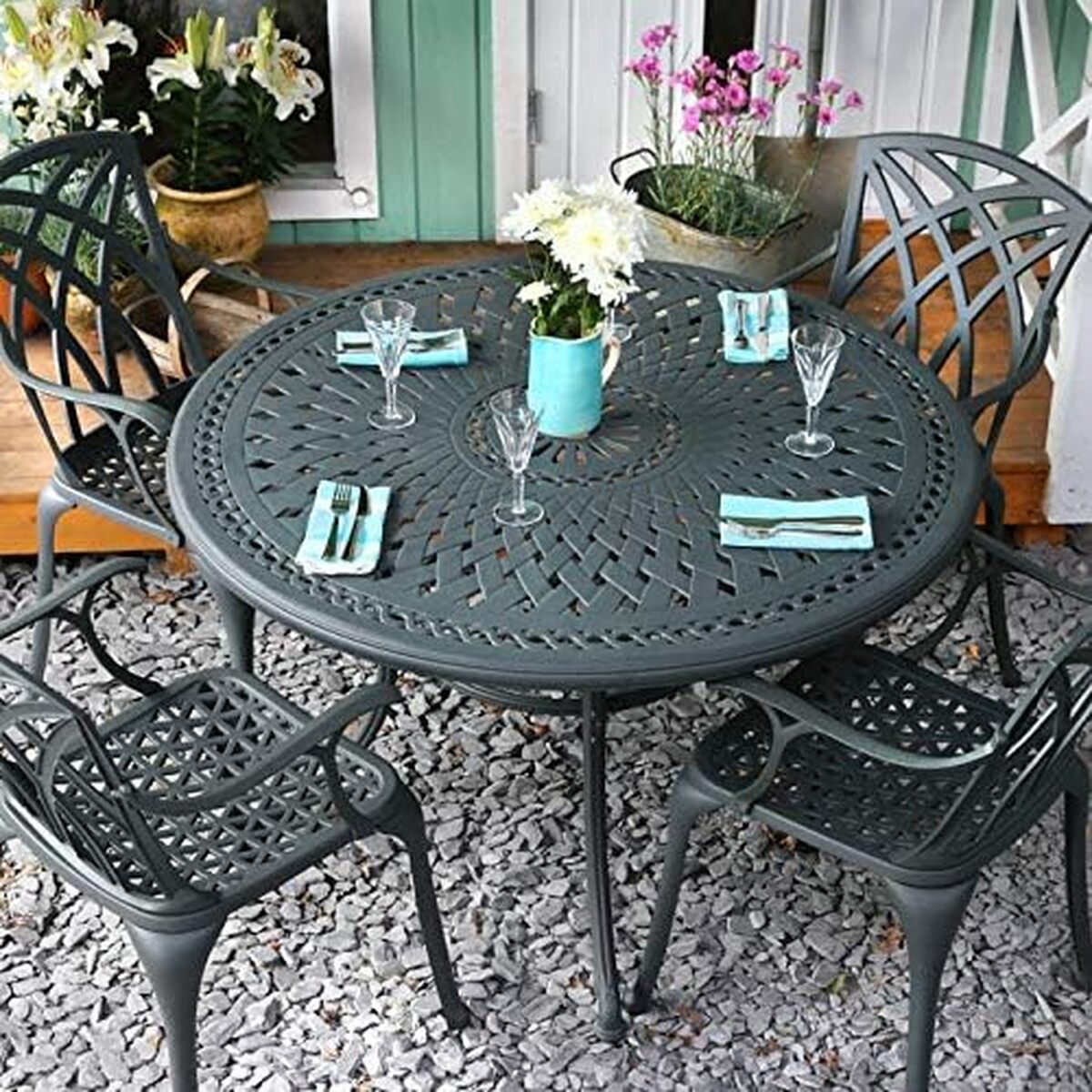 Test : table et chaises de jardin Lazy Susan Alice 4 places