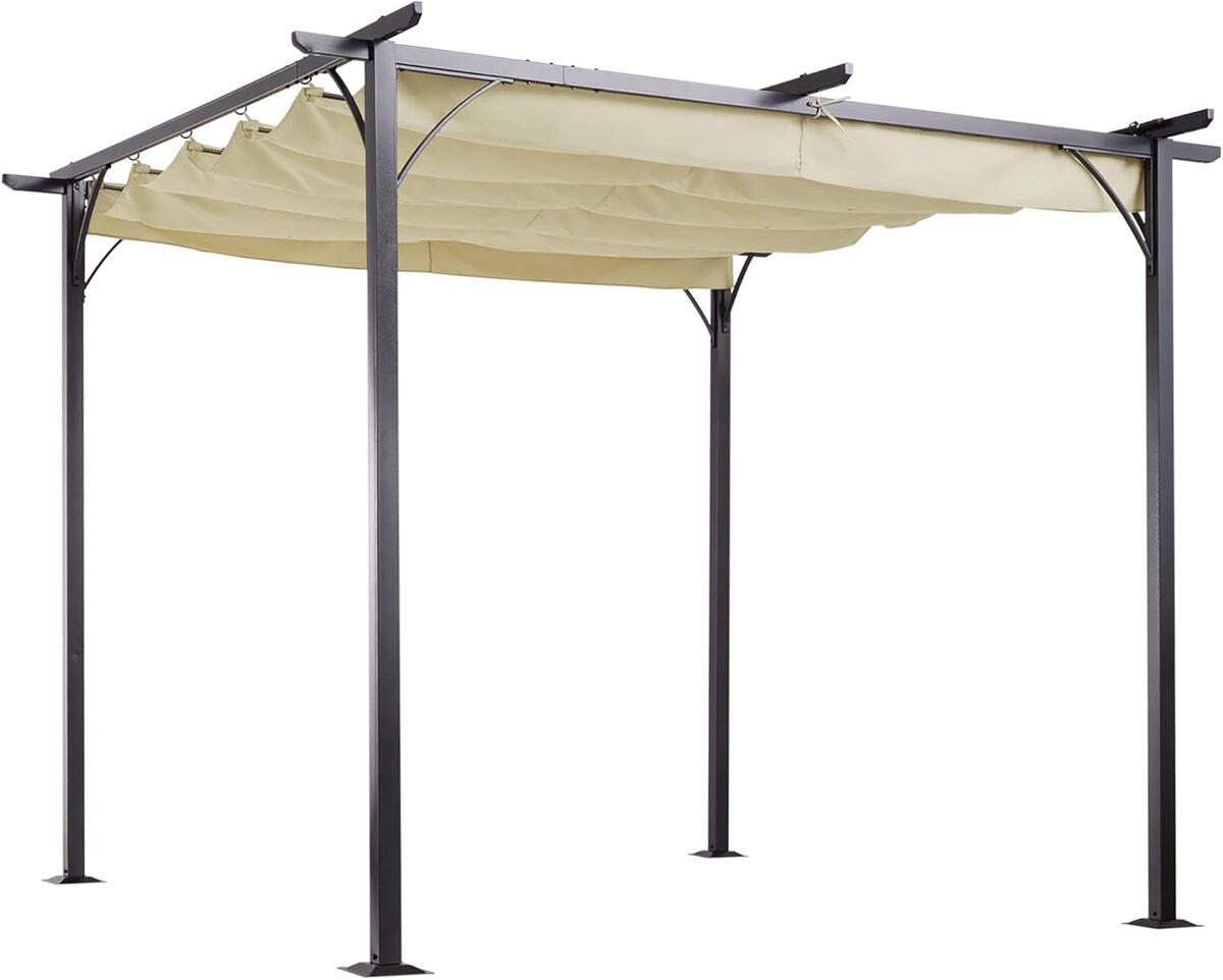 Test de la pergola rétractable Outsunny 3x3x2, 30 m : structure robuste et toile haute densité