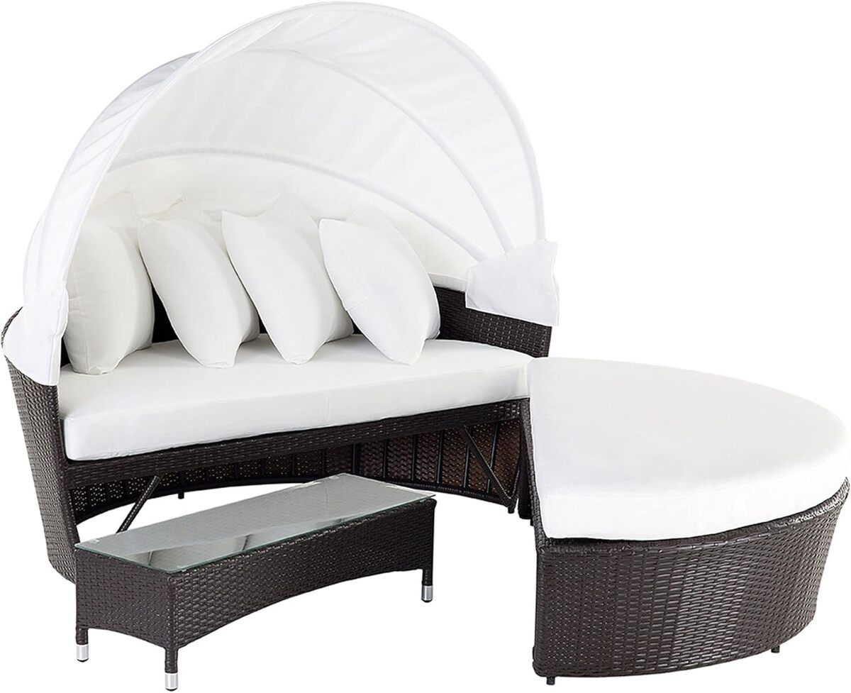 Test du lit de jardin Sylt Lux en polyrotin marron