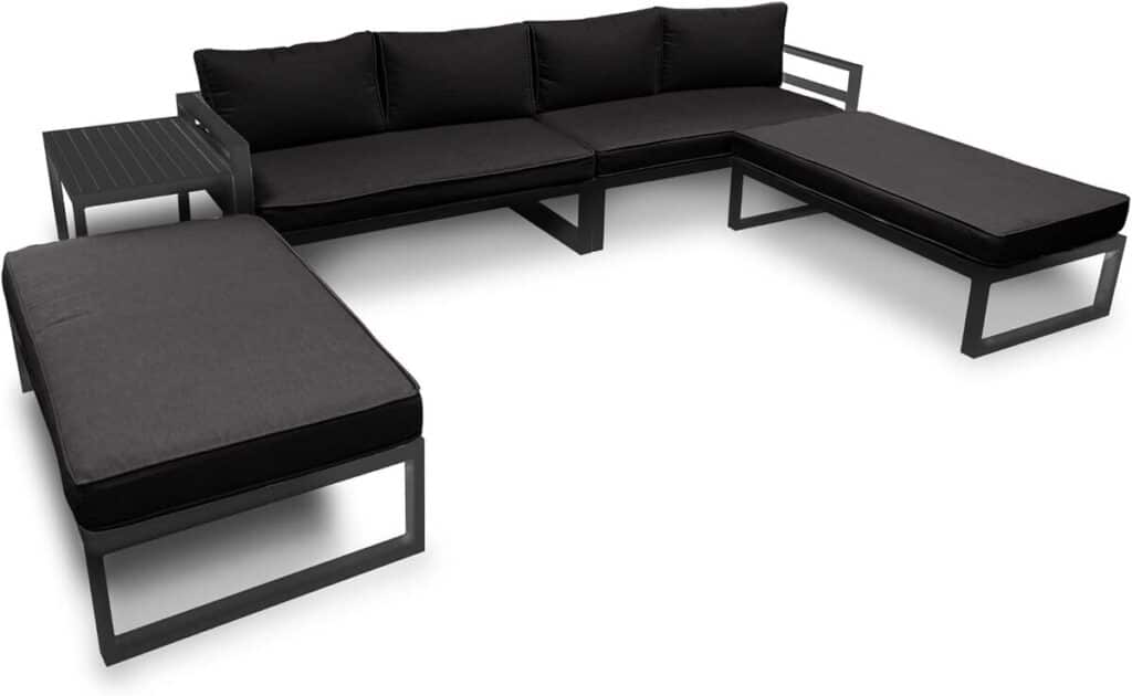 Test du salon de jardin Perel aluminium 8 places : confort et robustesse