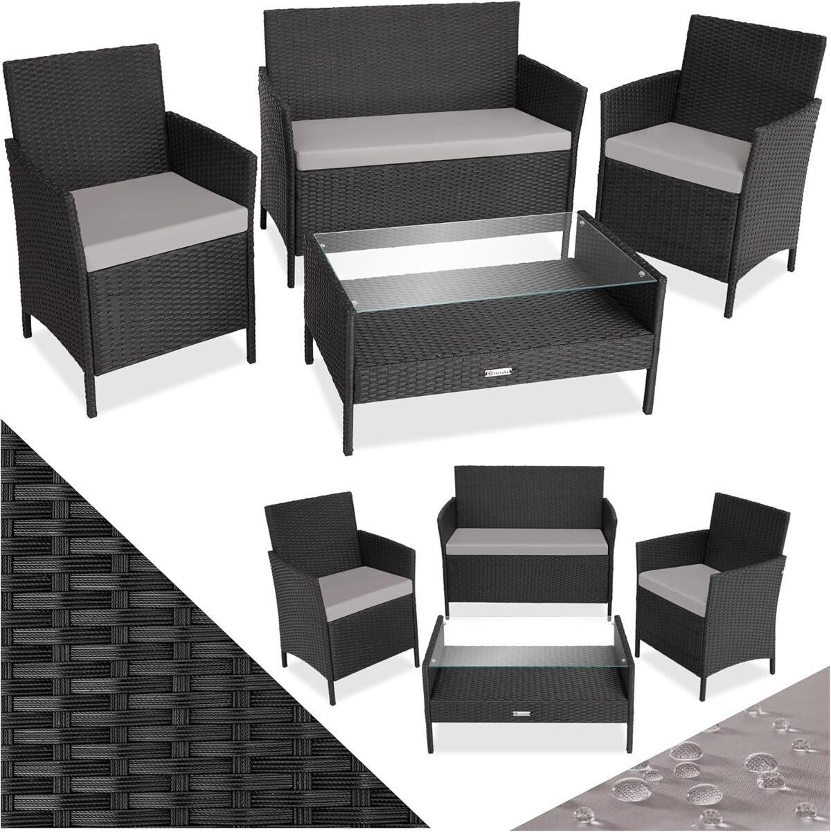 Test : ensemble salon de jardin TecTake en poly rotin