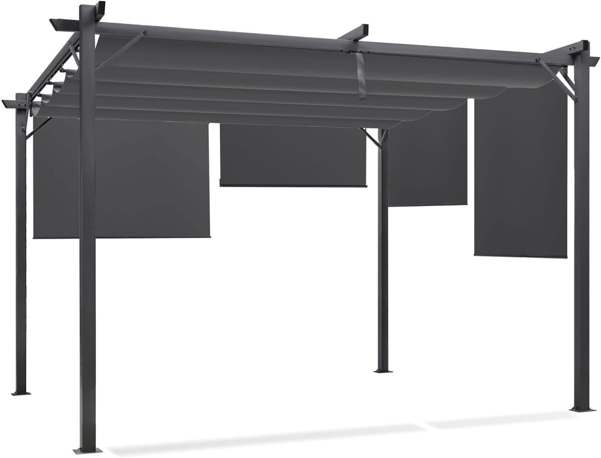 Test : pergola IDMarket toit rétractable gris anthracite