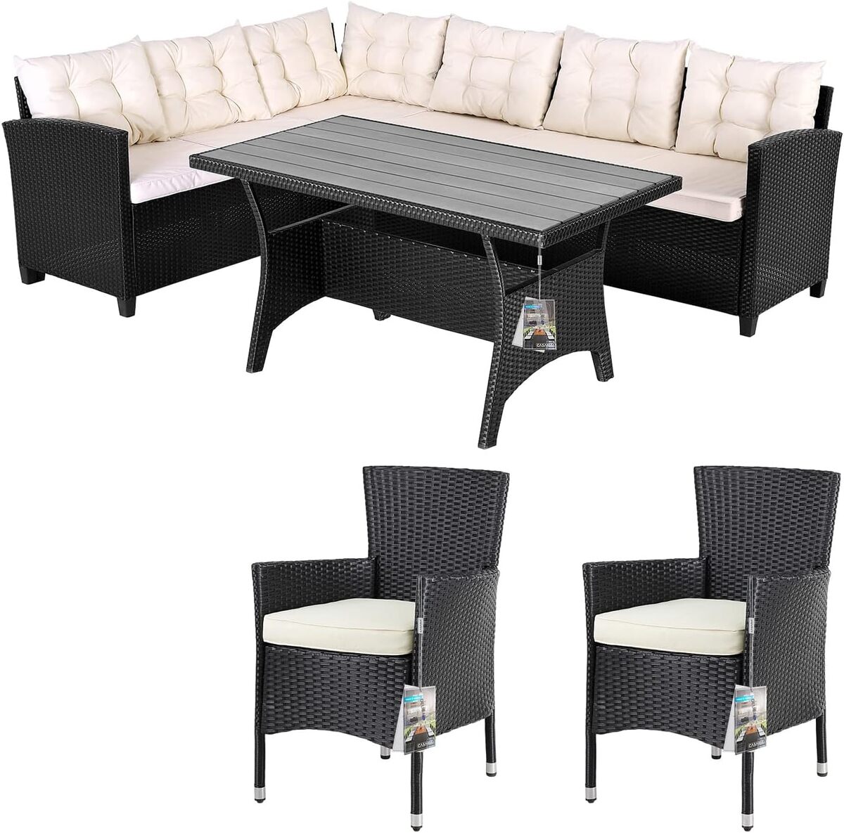 Test : salon de jardin 8 personnes en polyrotin gris