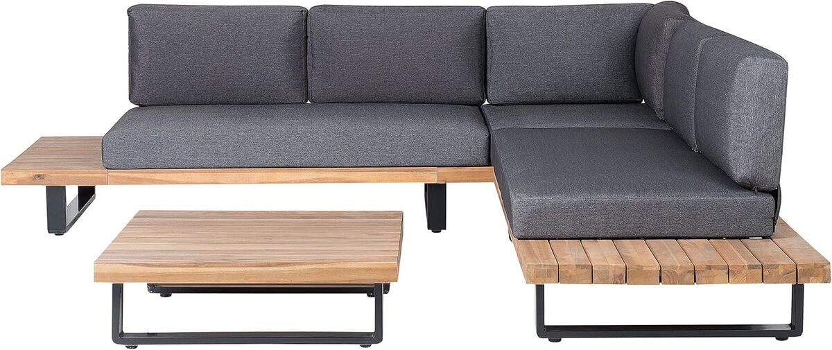 Test : salon de jardin Beliani 5 places en bois d'acacia