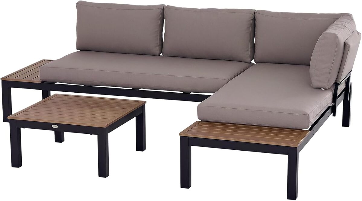 Test : salon de jardin Outsunny design contemporain 5 places