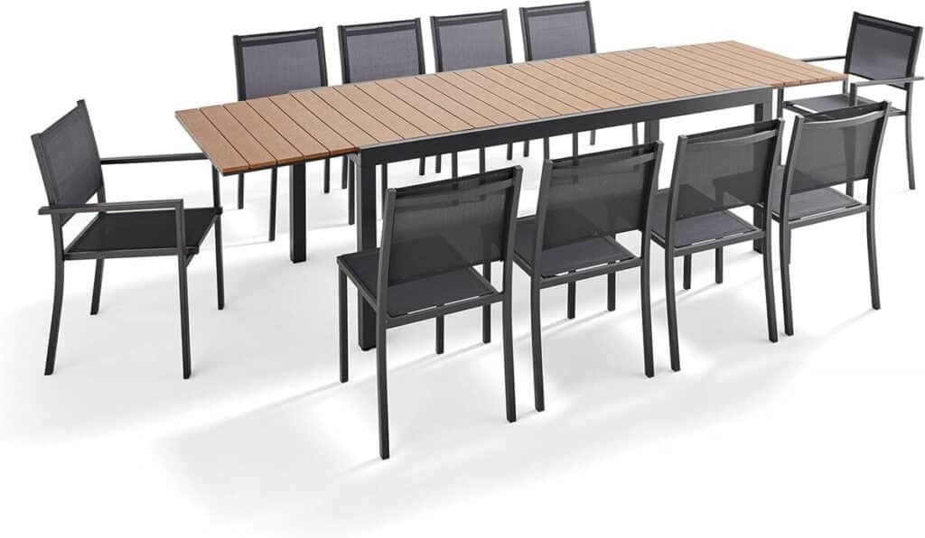 Test : salon de jardin Oviala 10 places en aluminium