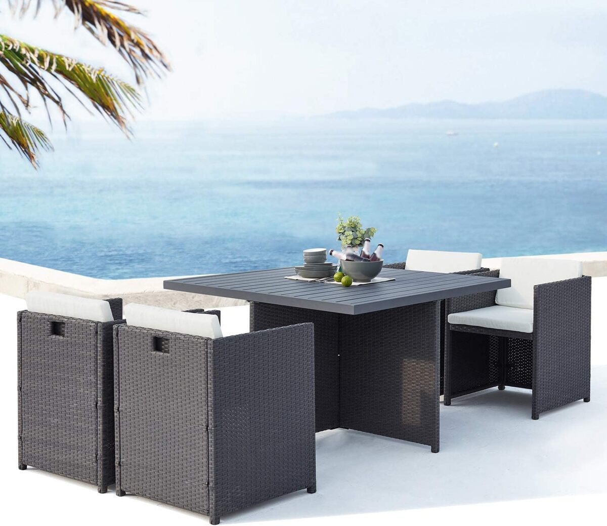 Test : salon de jardin Sunset Concept Usine, résine tressée et aluminium
