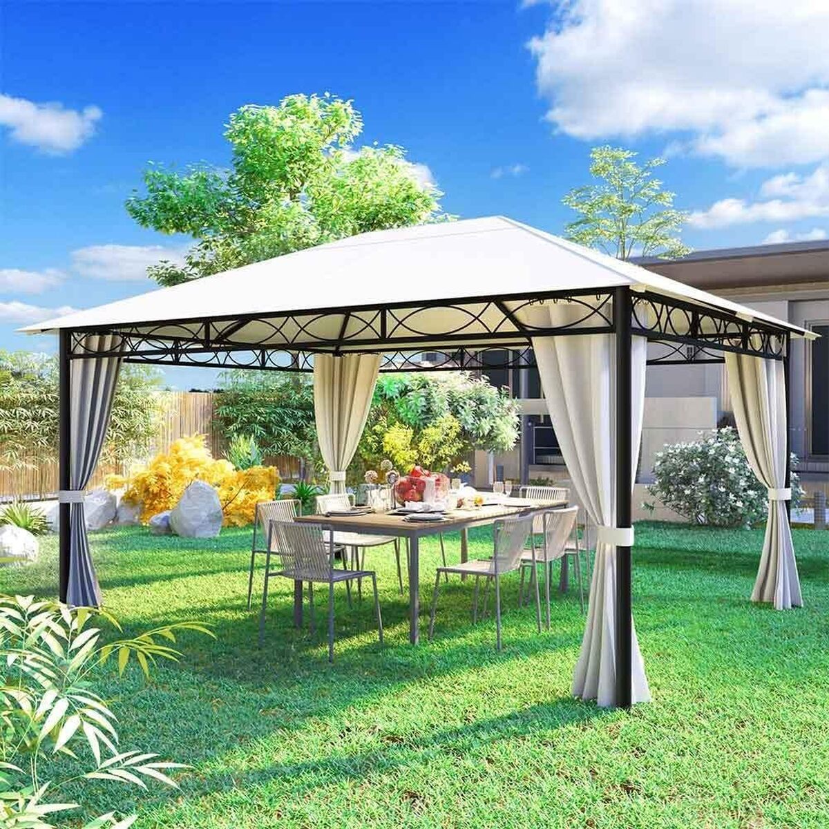 Test : tonnelle de jardin Bakaji 3x4 m robuste