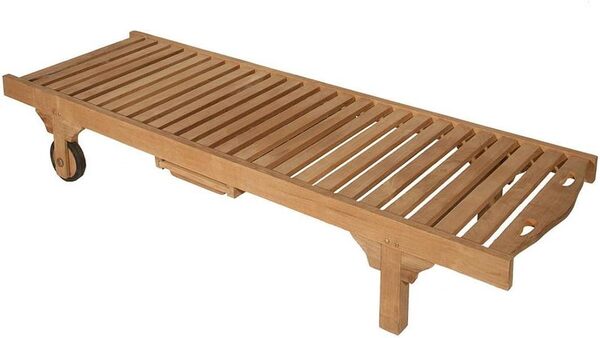 MP Lot DE 2 - Bains de Soleil - transat Teck Massif 200cm Haute qualité