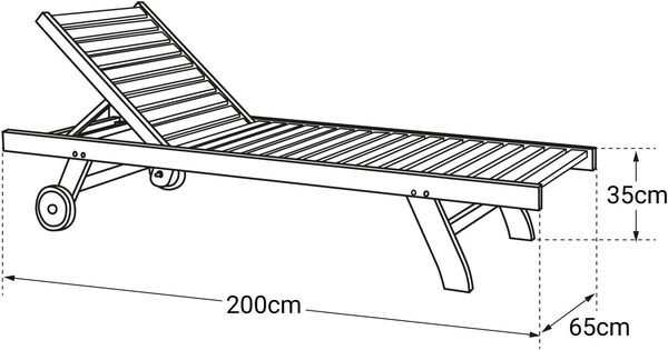 Happy Garden Bain de Soleil Droit en Teck Lombok