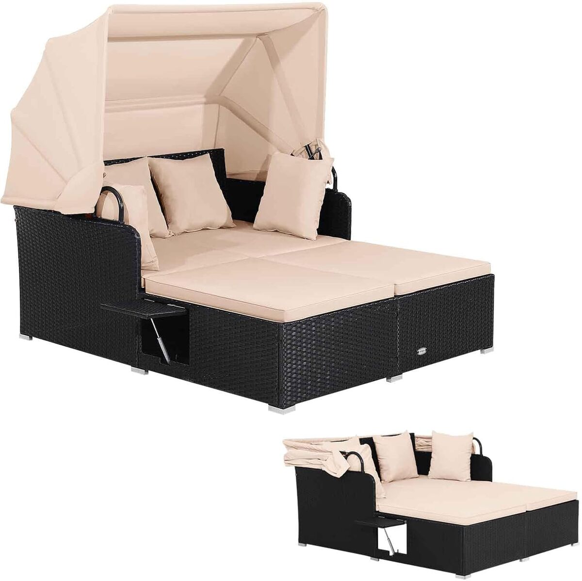 Test de la chaise longue Lifezeal 2 places avec pare-soleil