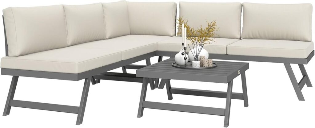 Test : salon de jardin convertible Outsunny 4 pièces