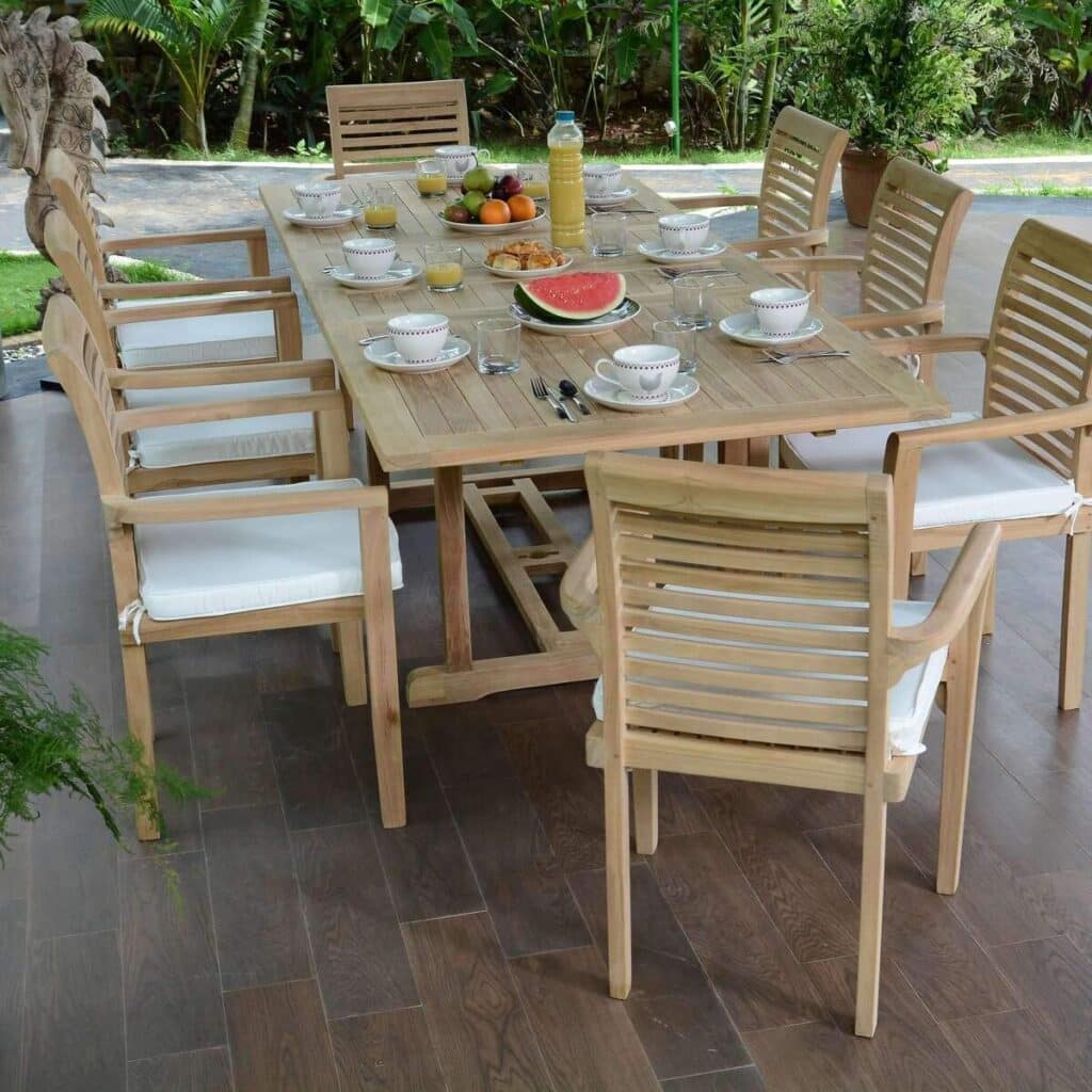 Test : salon de jardin Teck'Attitude Kingston, 8 places en teck massif