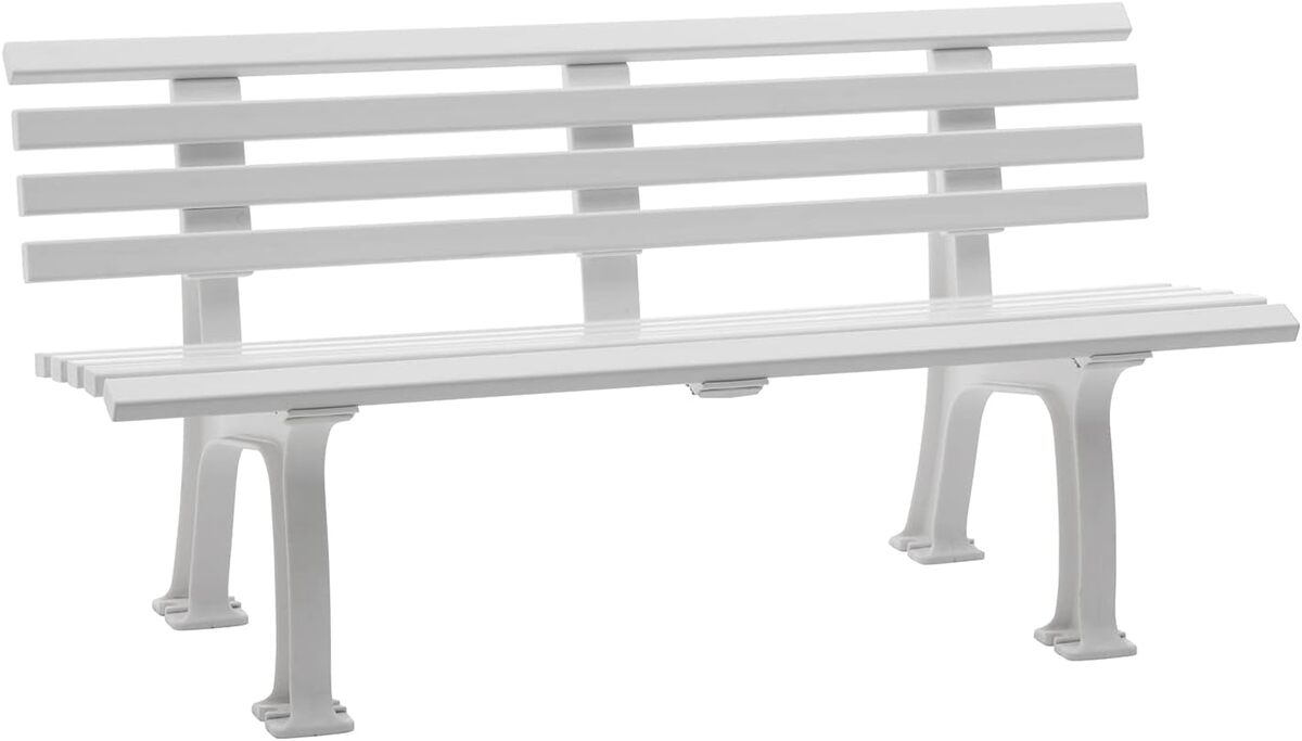 Test : banc d'extérieur Blome 1500 mm blanc