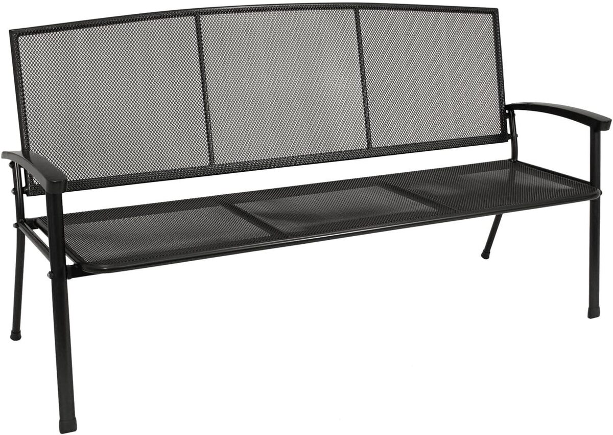 Test du banc de jardin métal 3 places XL 171 cm gris fer