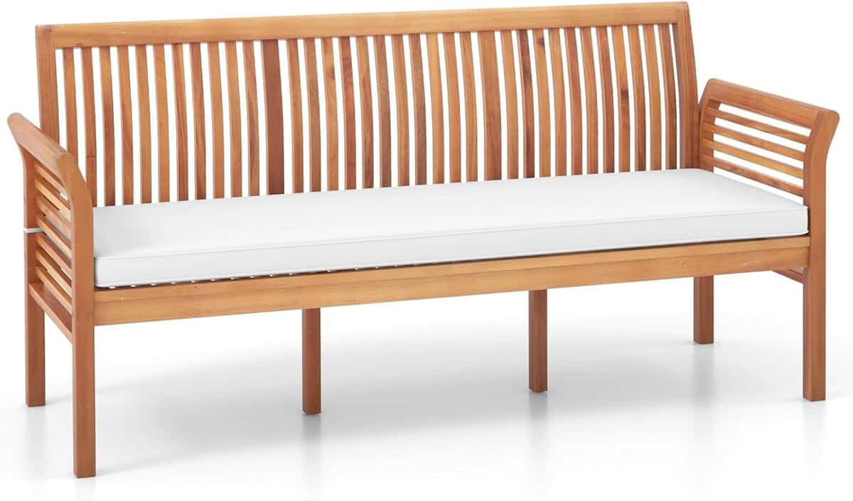 Test du banc extérieur Costway 159 cm en bois d'acacia