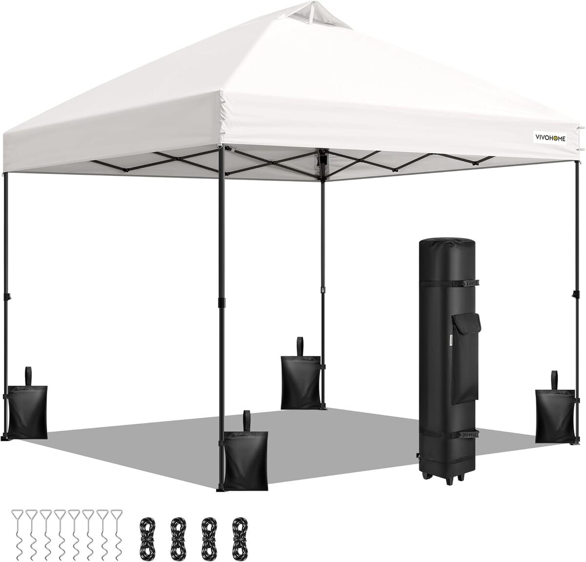 Test : tente pop-up VIVOHOME 3x3m avec parois et sac à roulettes