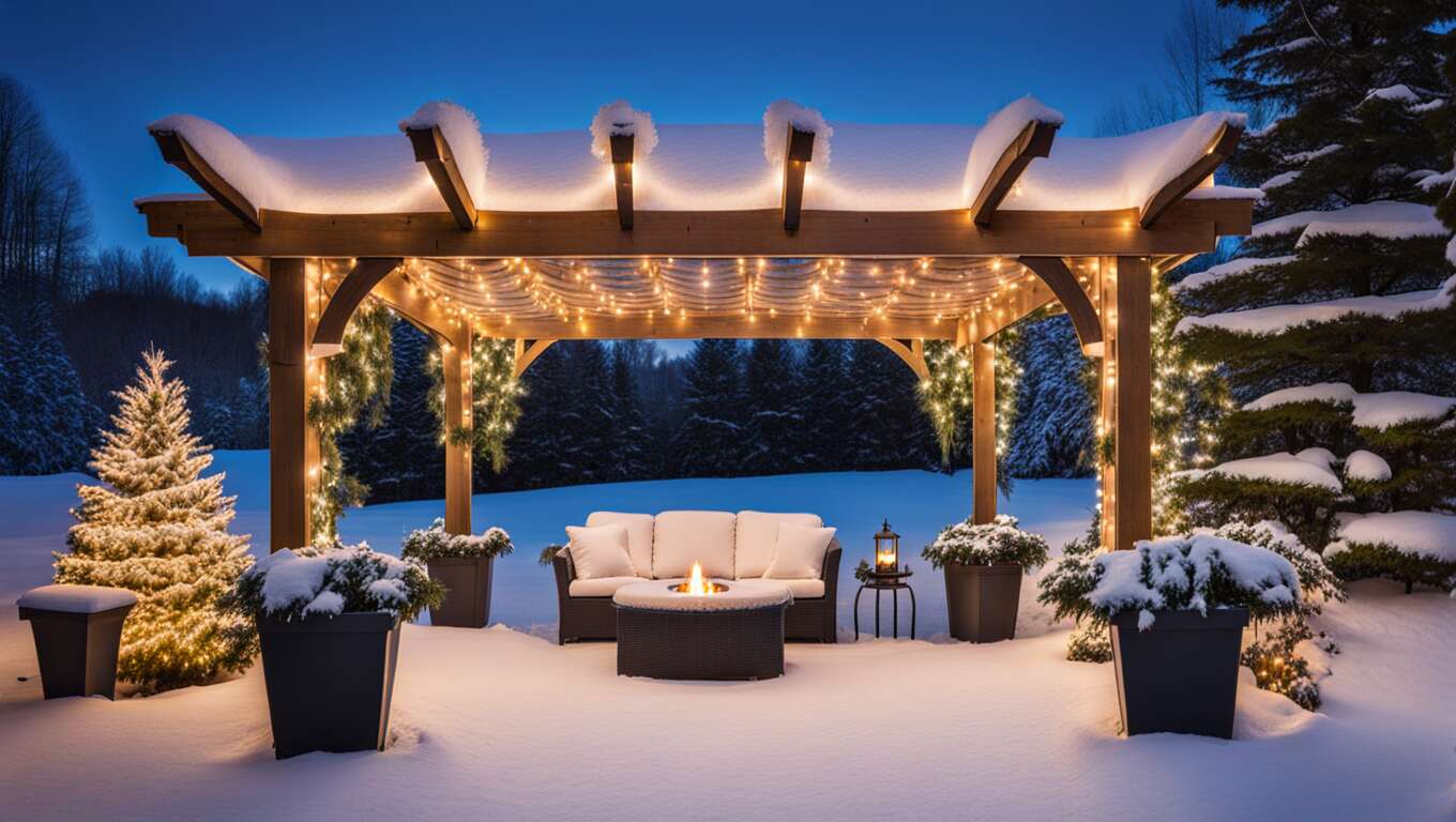 &eacute;clairer sa pergola pour une ambiance chaleureuse