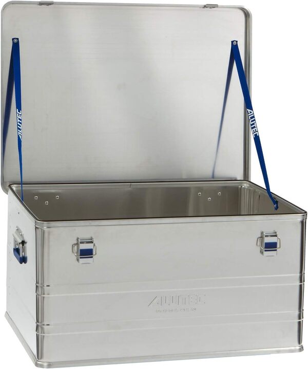 ALUTEC Coffre en aluminium COMFORT 157 (capacité 157 l, dimensions intérieures 750 x 550 x 381 mm, étanche à la poussière et aux éclaboussures, coffre à outils, coffre de rangement) 12157