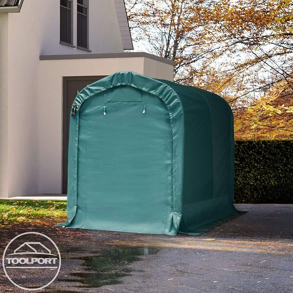 TOOLPORT Tente-Garage carport 1,6 x 2,4 m d'élevage abri agricole Tente de Stockage bâche PVC 800 N Armature Solide Vert Fonce
