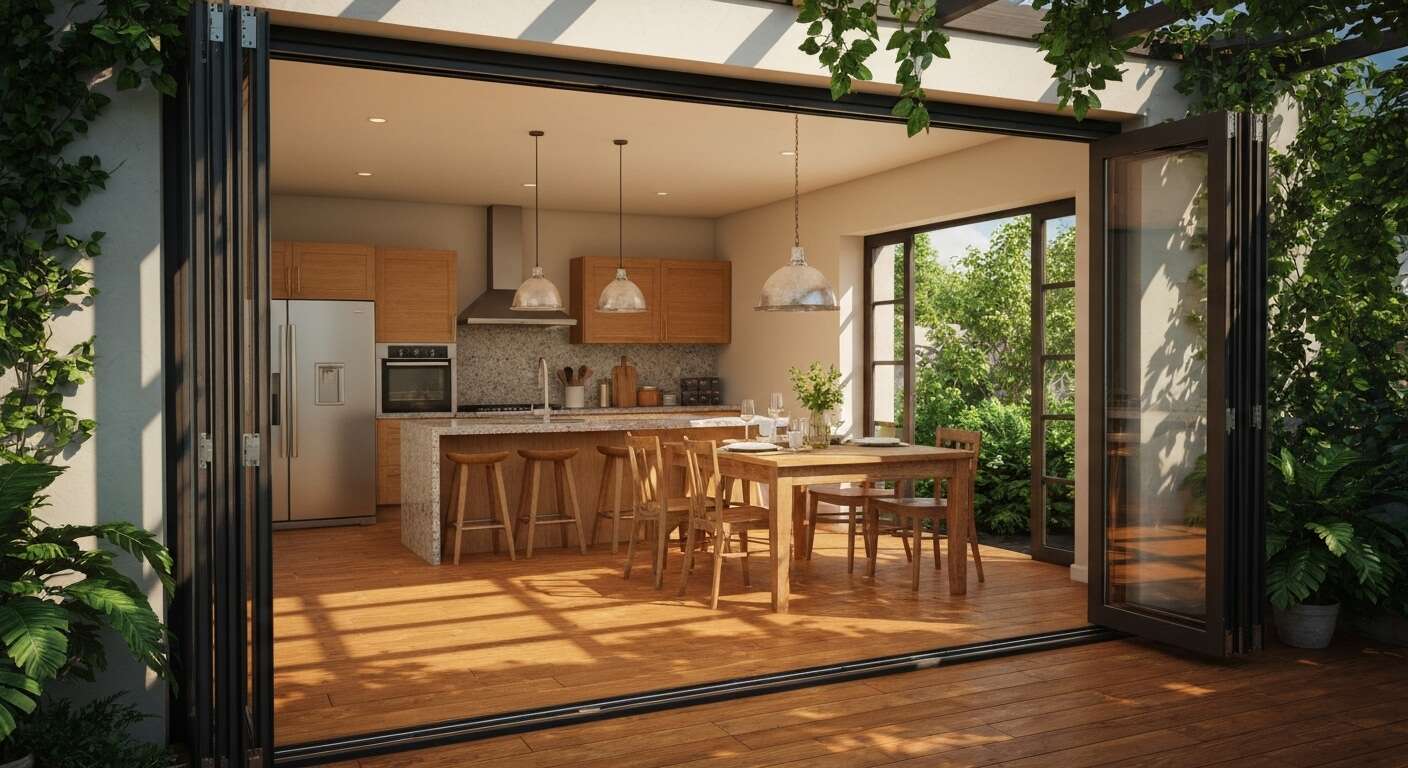 Introduction à la véranda avec cuisine ouverte Introduction à la véranda avec cuisine ouverte