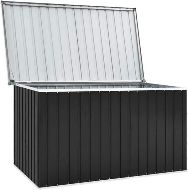 Coffre de Rangement Exterieur Homiuse - 171x99x93 cm, Anthracite, Acier