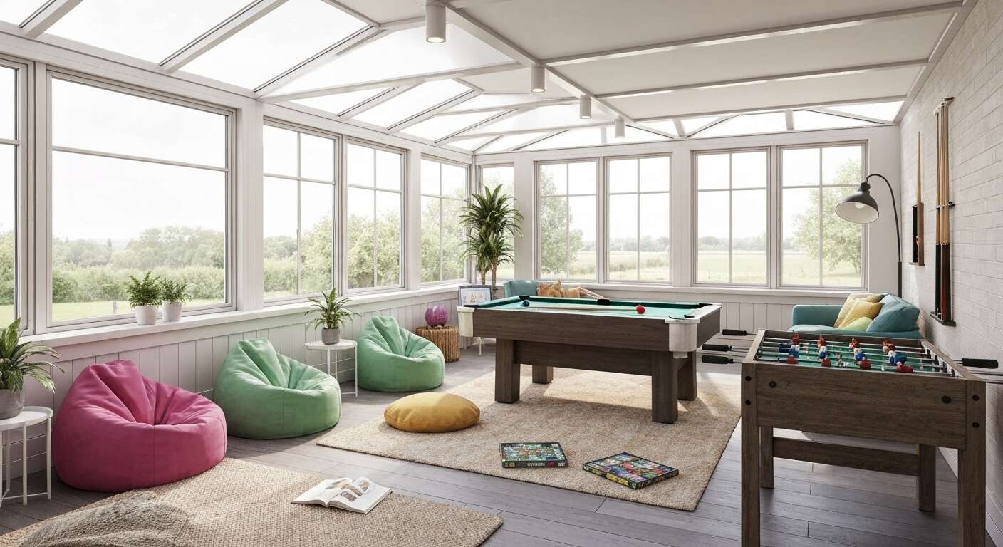 Les avantages d'une v&eacute;randa salle de jeux