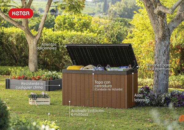 Keter - Coffre de rangement Darwin 570L - Malle de jardin